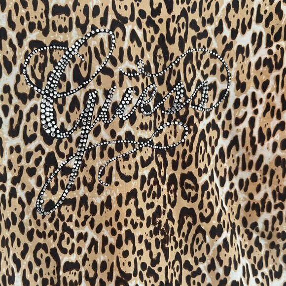 NWT Guess Spanish Cheetah Desert Animal Print Long Sleeve Bodysuit Top Size L - Picture 13 of 14